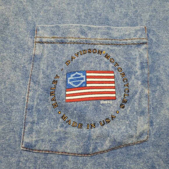 Harley Davidson Motorcycles T-Shirt Mens M Light Blue Walter Bros Peoria IL USA - Picture 3 of 9